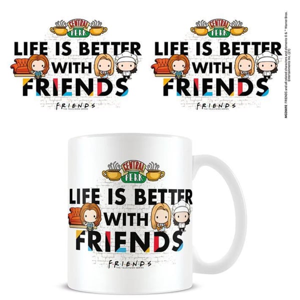 Friends Livet är bättre med vänner Chibi Mugg