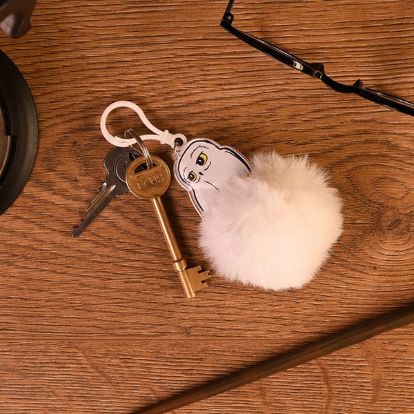 Harry Potter Pom Pom Hedwig nøglering