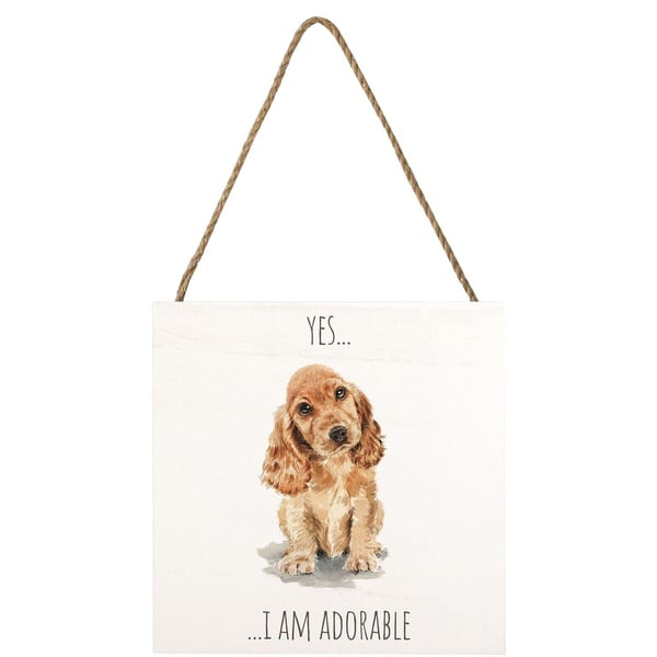 Louise Nisbet Wooden Cocker Spaniel Plaque