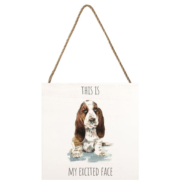 Louise Nisbet Træ Basset Hound-plakette
