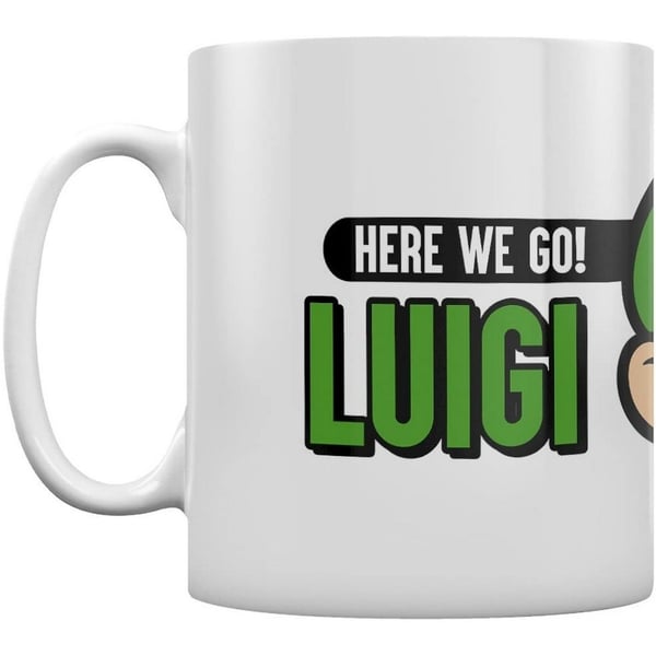 Super Mario Here We Go Luigi Mug