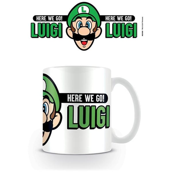 Super Mario Here We Go Luigi Mug