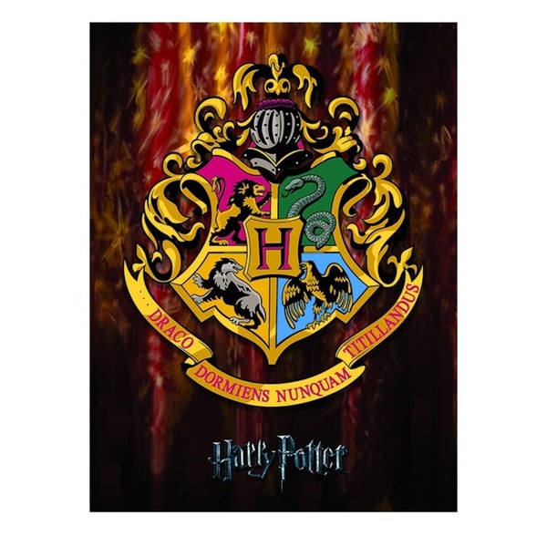 Harry Potter Hogwarts Crest Framed Canvas Print