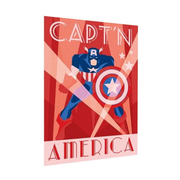 Kapteeni Amerikan logo painatus