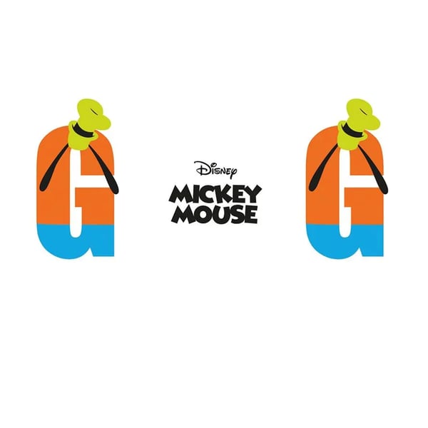 Disney G Mickey Mouse alfabetisk krus