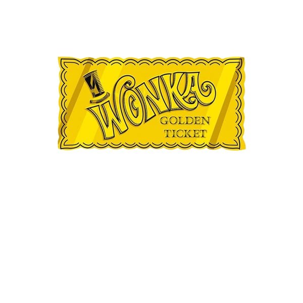Willy Wonka & The Chocolate Factory Golden Ticket Print