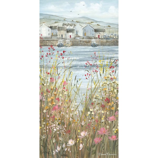 Diane Demirci Boats & Blooms II Framed Poster