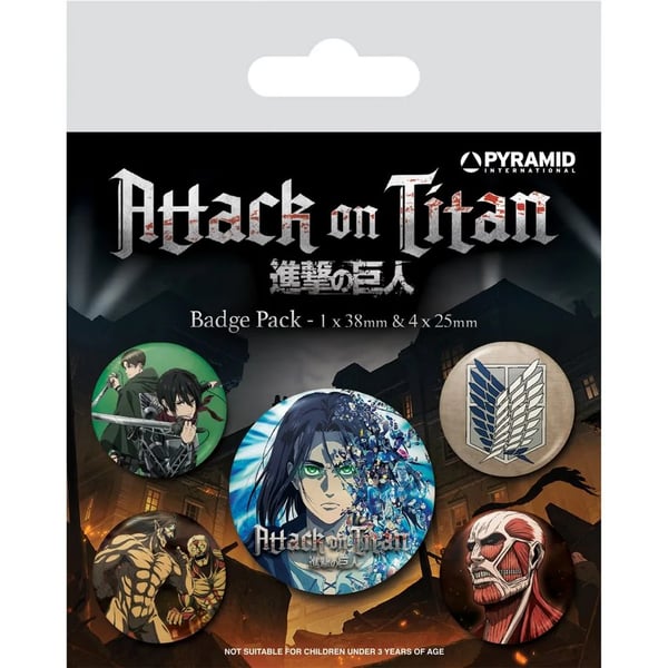 Attack on Titan -merkki (5 kpl pakkaus)