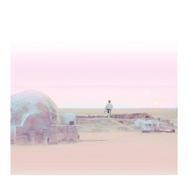 Star Wars Serene Tatooine indrammet lærredsprint