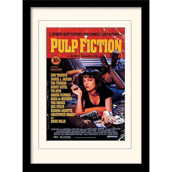 Pulp Fiction Uma On Bed Framed Art Print