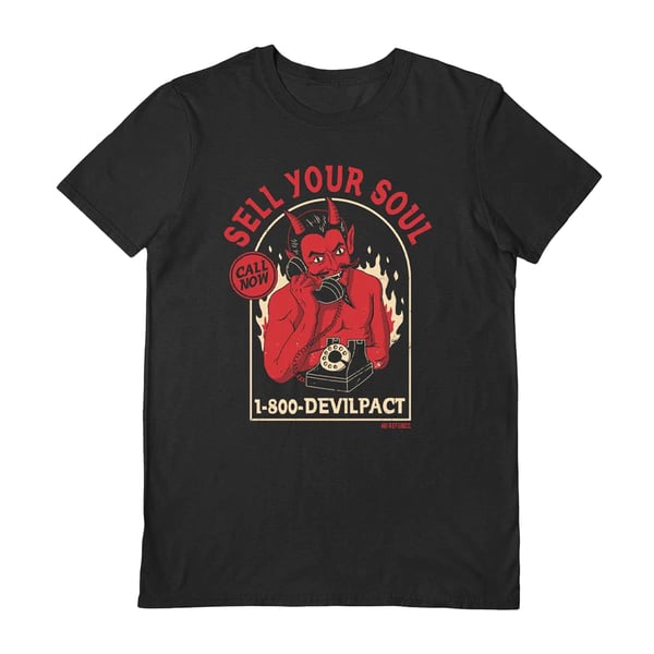 DinoMike Unisex Adult Sell Your Soul T-Shirt