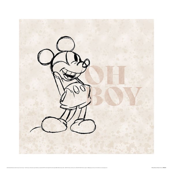 Mickey Mouse Oh Boy Print