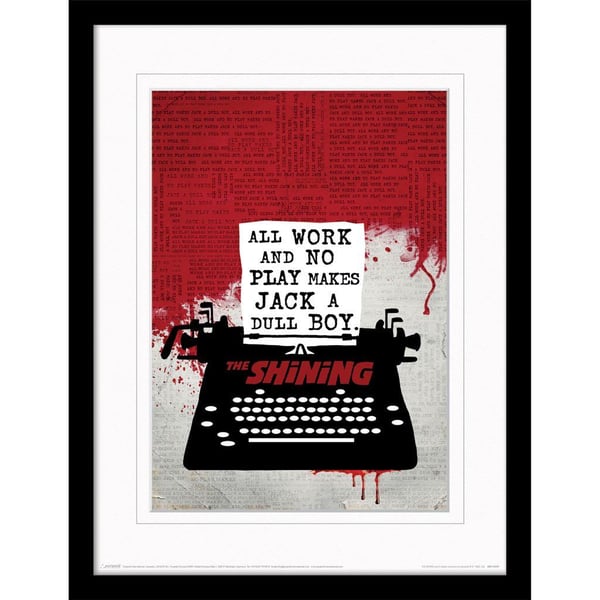 The Shining Typewriter Framed Art Print