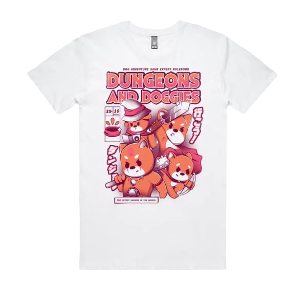 Ilustrata Unisex Aikuisten Dungeons And Doggies T-paita