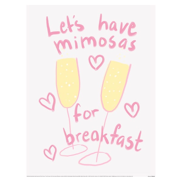 Athene Fritsch Mimosas samppanjalasi-printti