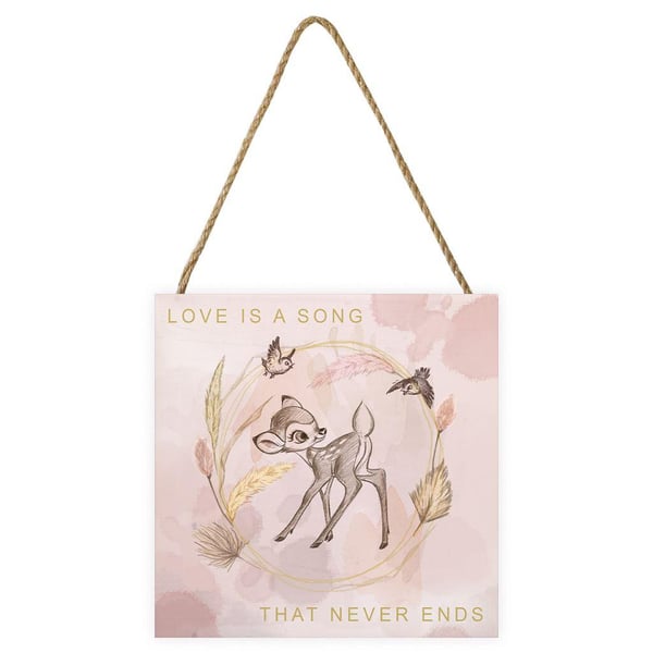 Bambi Love Is a Song Wooden Block