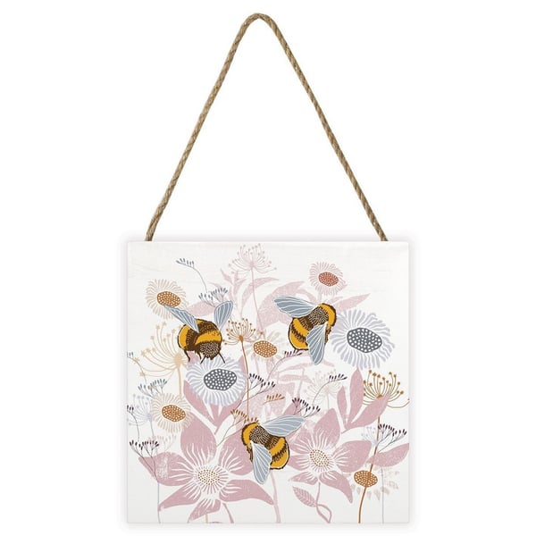 Summer Thornton Woodland Nature Bee Wooden Block