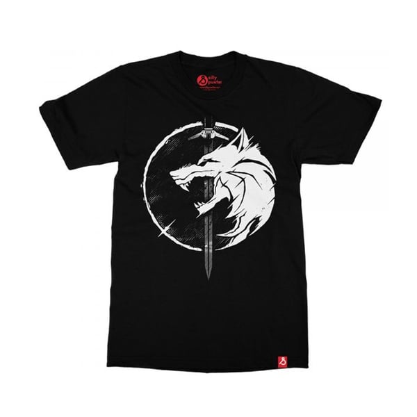 The Witcher Unisex Vuxen Vit Varg T-shirt