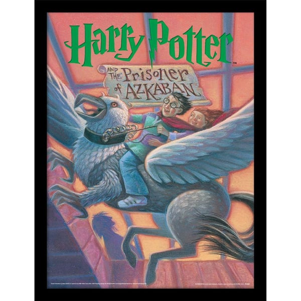 Harry Potter And The Prisoner Of Azkaban Book Cover Framed Poster