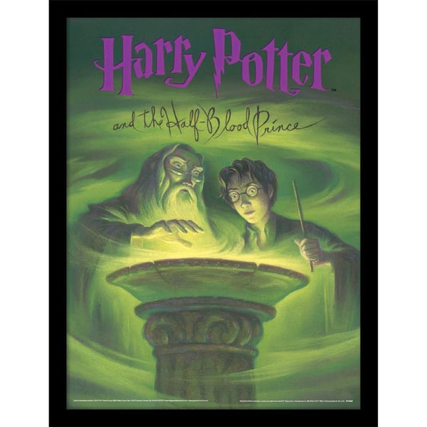 Harry Potter And The Half-Blood Prince Book Cover Framed Poster