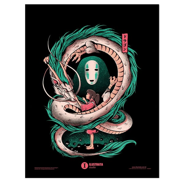 Ilustrata The Girl And The Dragon Paper Print