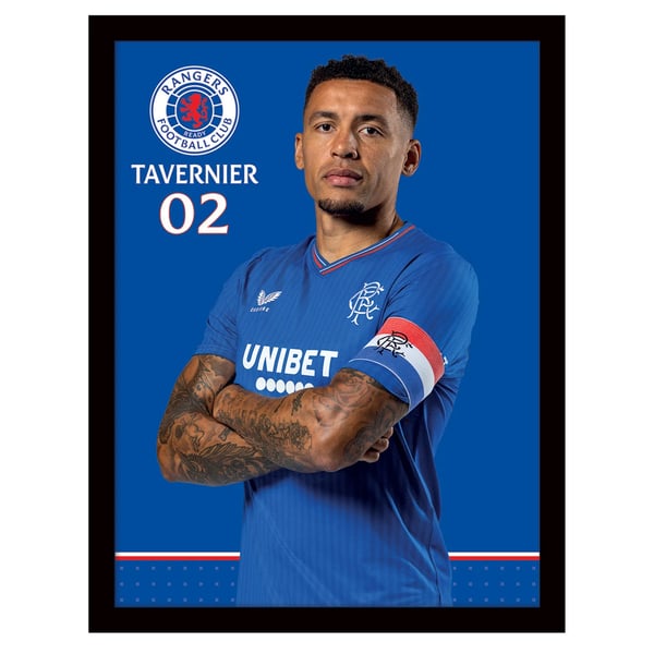 Rangers FC Tavernier Crest Paper Print