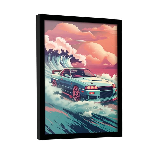 Pyramid International Wave Cars Hakosuka Framed Poster