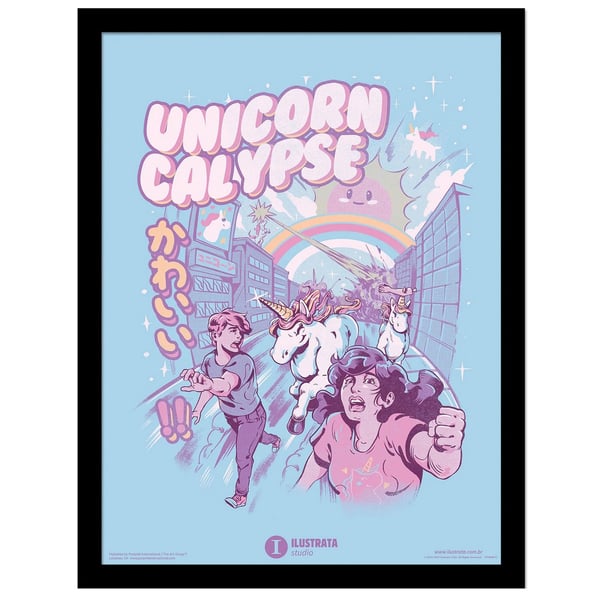 Ilustrata Unicorncalypse kehystetty juliste
