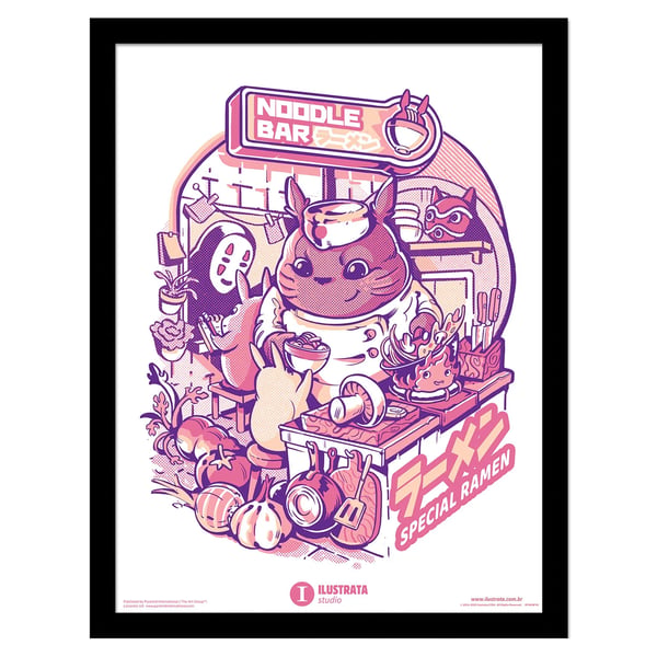 Ilustrata My Neighbour Noodle Bar Framed Poster