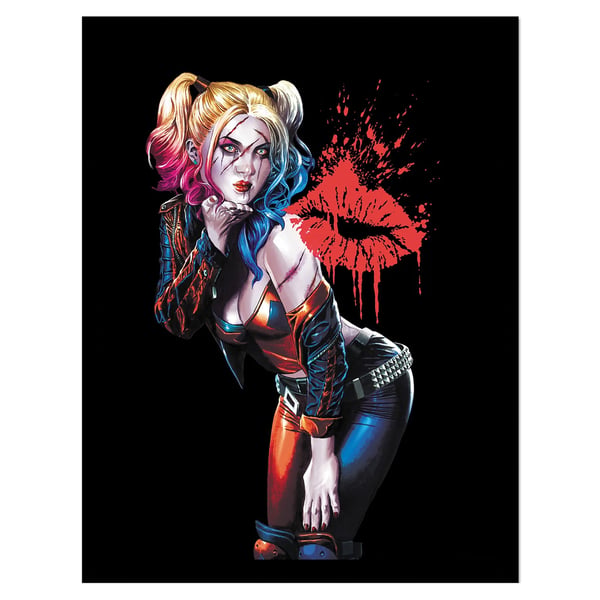 DC Comics Deceased Kiss Harley Quinn Framed Poster