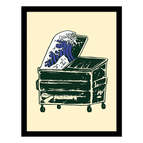 Popcorn Punk Dumpster Wave Framed Poster
