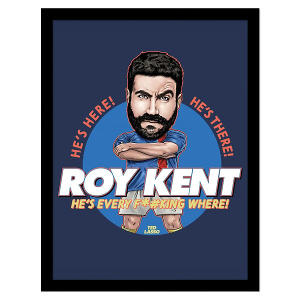 Ted Lasso Bobble Head Roy Kent Framed Poster