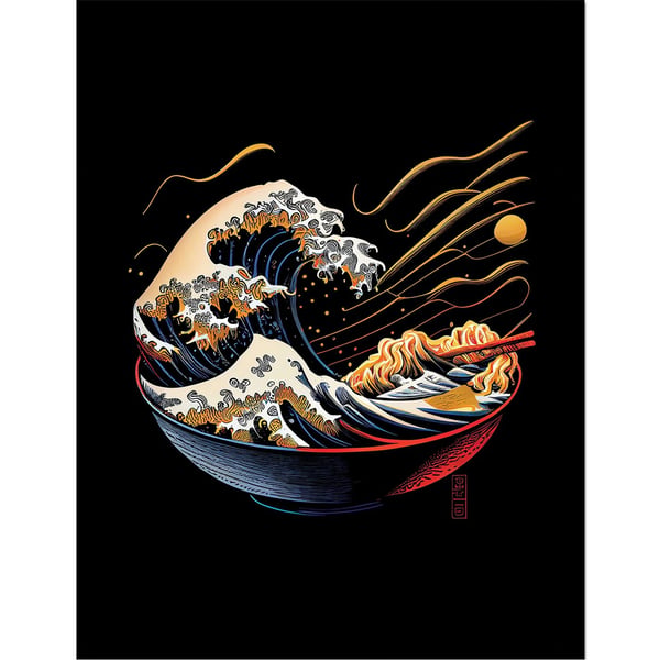 Mister Dressup Ramen Wave Framed Poster