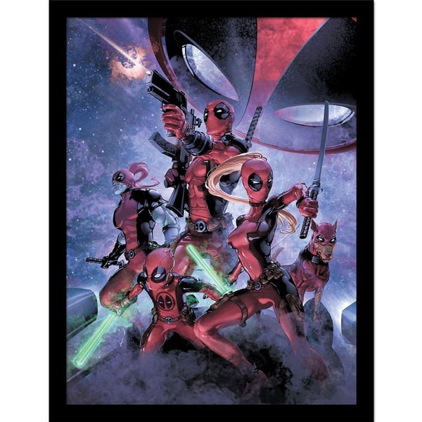 Deadpool Family Inramad Affisch