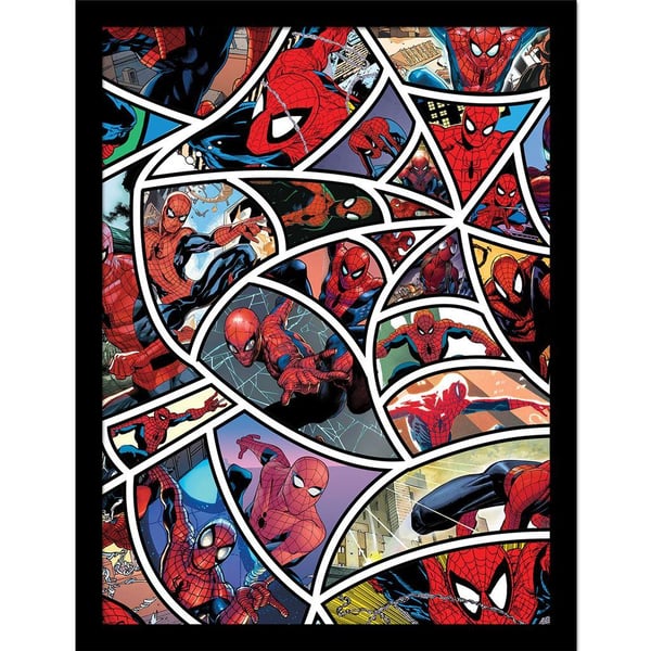 Spider-Man Patterned Framed Poster