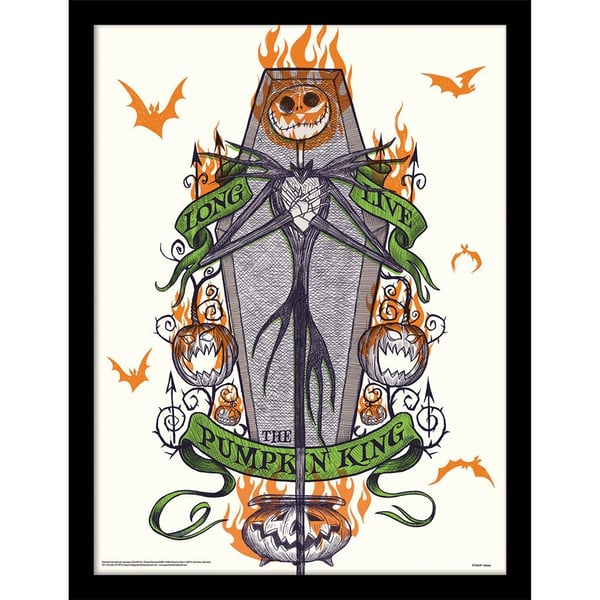 The Nightmare Before Christmas Long Live The Pumpkin King Framed Poster