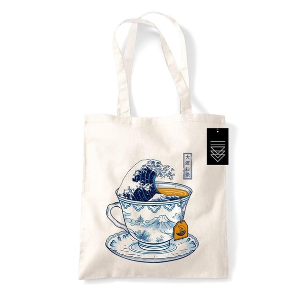 Vincent Trinidad The Great Kanagawa Tea Tote Bag