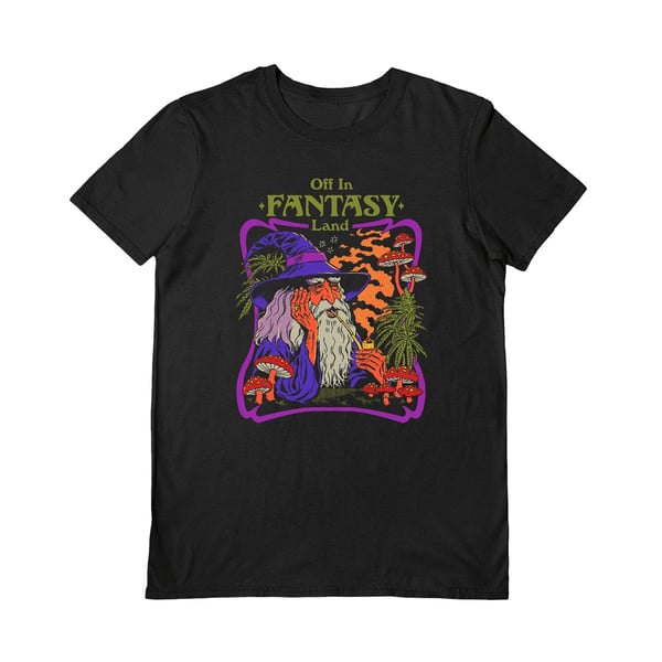 Steven Rhodes Unisex Aikuisten Off In A Fantasy Land T-paita