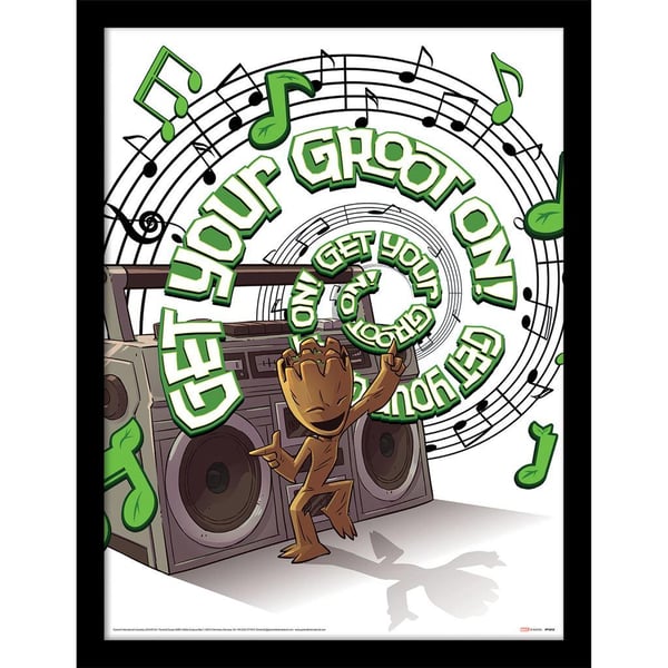 Guardians Of The Galaxy Get Your Groot On Framed Poster