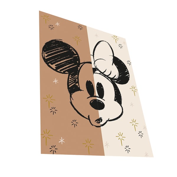 Disney Half/Half Mikki ja Minni Hiiri kangasprintti