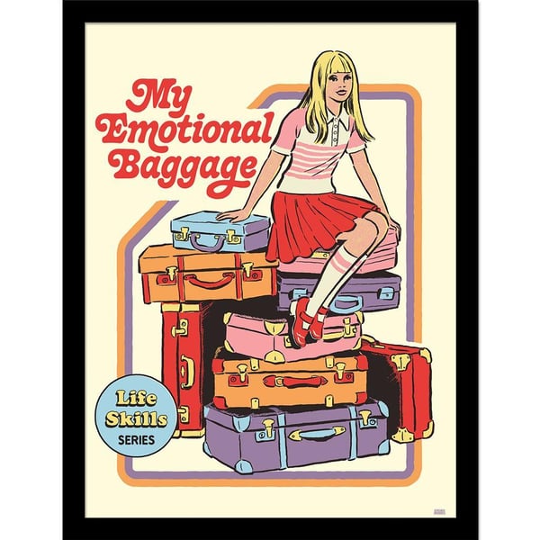 Steven Rhodes My Emotional Baggage Framed Poster