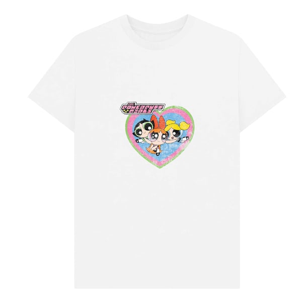The Powerpuff Girls Unisex Vuxen Faded Heart T-shirt