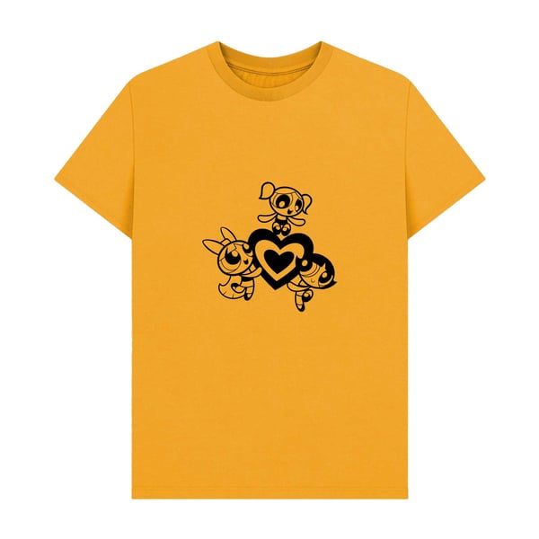 The Powerpuff Girls Unisex Adult Outline T-Shirt