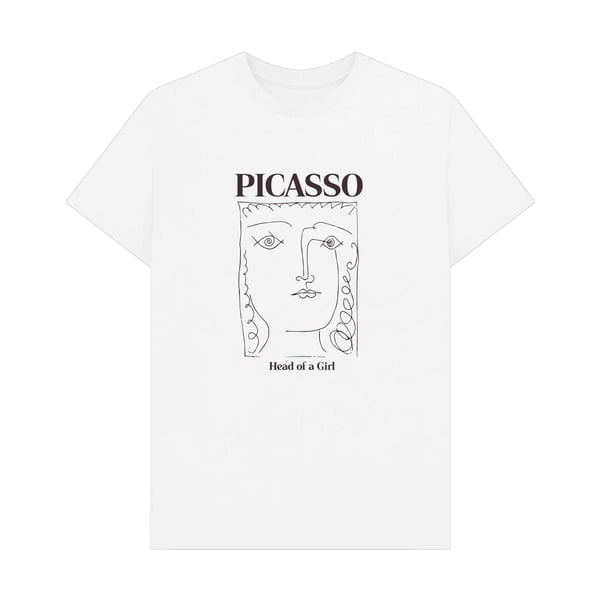 Apoh Unisex Aikuisten T-paita, Tyttö Pää Picasso