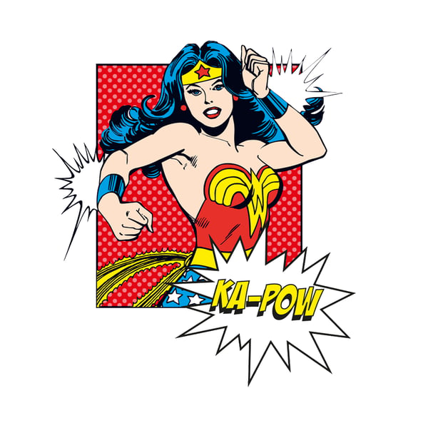 Wonder Woman Unisex Adult Ka-Pow T-Shirt