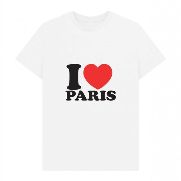 Apoh Unisex aikuisten I Heart Paris T-paita