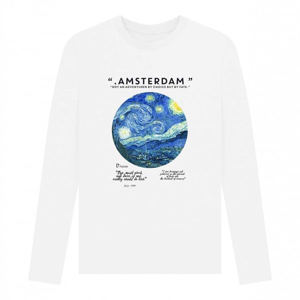 Apoh Unisex Adult Amsterdam Vincent Van Gogh Long-Sleeved T-Shirt