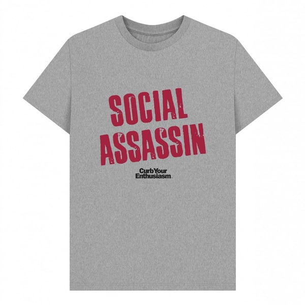 Curb Your Enthusiasm Unisex Adult Social Assassin T-Shirt