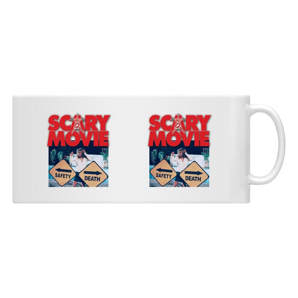 Scary Movie Safety Vs Death Graphic Mug