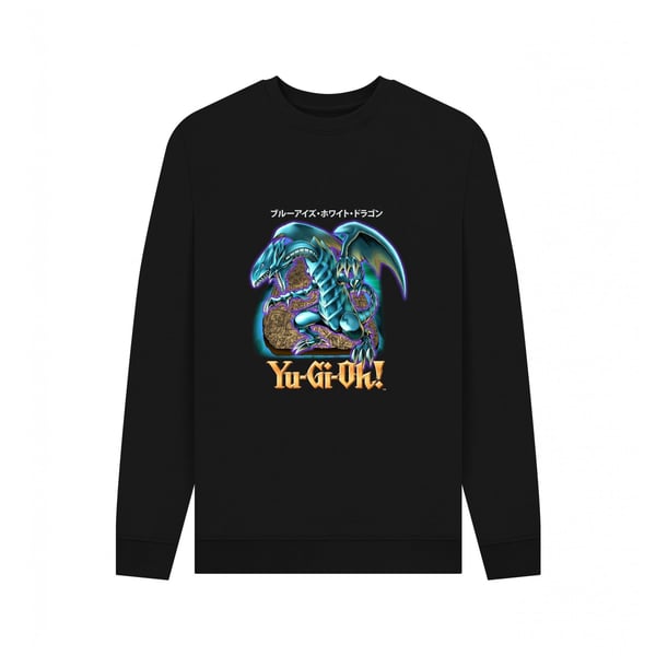 Yu-Gi-Oh! Unisex Adult Blue-Eyes White Dragon Sweatshirt